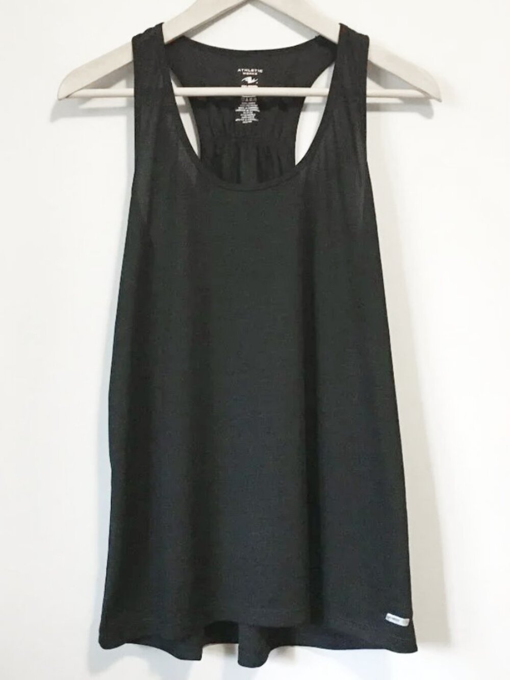 NWOT Athletic Works Black Racerback Tank Top Large New Workout Top